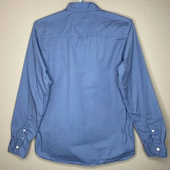 H&M LOGG Blue Cotton Long Sleeve Button-Up Shirt - Picture 4 of 11